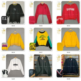 Áo Sweater Nỉ 2hand (có croptop)