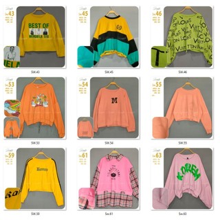 Áo Sweater Nỉ 2hand (có croptop)
