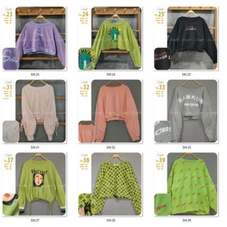 Áo Sweater Nỉ 2hand (có croptop)