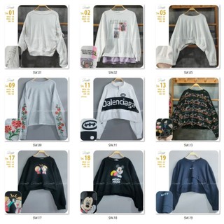 Áo Sweater Nỉ 2hand (có croptop)