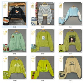 Áo Sweater Nỉ 2hand (có croptop)