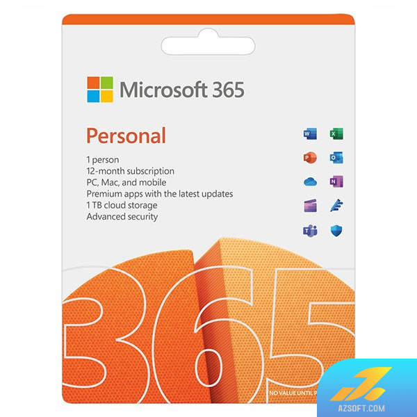 Phần mềm Microsoft 365 Personal 32/64bit chính hãng (1 năm, 1 tài khoản, 5 thiết bị, 1Tb OneDrive)