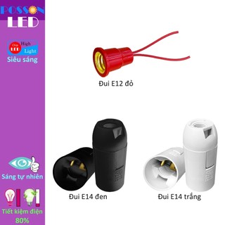 10 Đui đuôi chui đèn E12 E14 bóng nến quả nhót cà na treo trang trí đèn lồng bàn thờ LH-E1214x