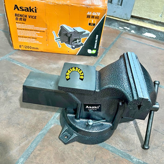 Ê tô kẹp bàn nguội 8/200 ASAKI AK-6070, Ê tô kẹp bàn nguội xoay 360 độ Asaki
