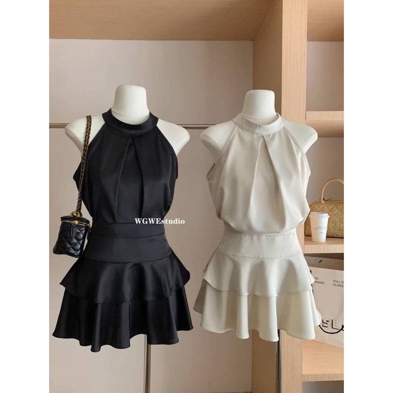 set lụa yếm hai màu