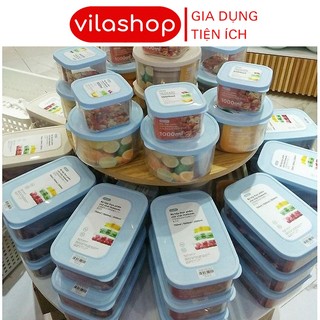 Hộp Thực Phẩm, 6 Size Hộp Nhựa Hình Vuông Cao Cấp Không Mùi Nhựa Sử Dụng An Toàn Trong Lò Vi Sóng