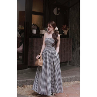 [HÀNG LOẠI 1] Đầm cotton kẻ thô dáng dài  𝐌𝐀𝐈𝐋𝐘 𝐃𝐑𝐄𝐒𝐒 - 𝐀𝐒𝐇𝐘𝐋𝐄𝐘