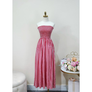 [HÀNG LOẠI 1] Đầm cotton kẻ thô dáng dài  𝐌𝐀𝐈𝐋𝐘 𝐃𝐑𝐄𝐒𝐒 - 𝐀𝐒𝐇𝐘𝐋𝐄𝐘