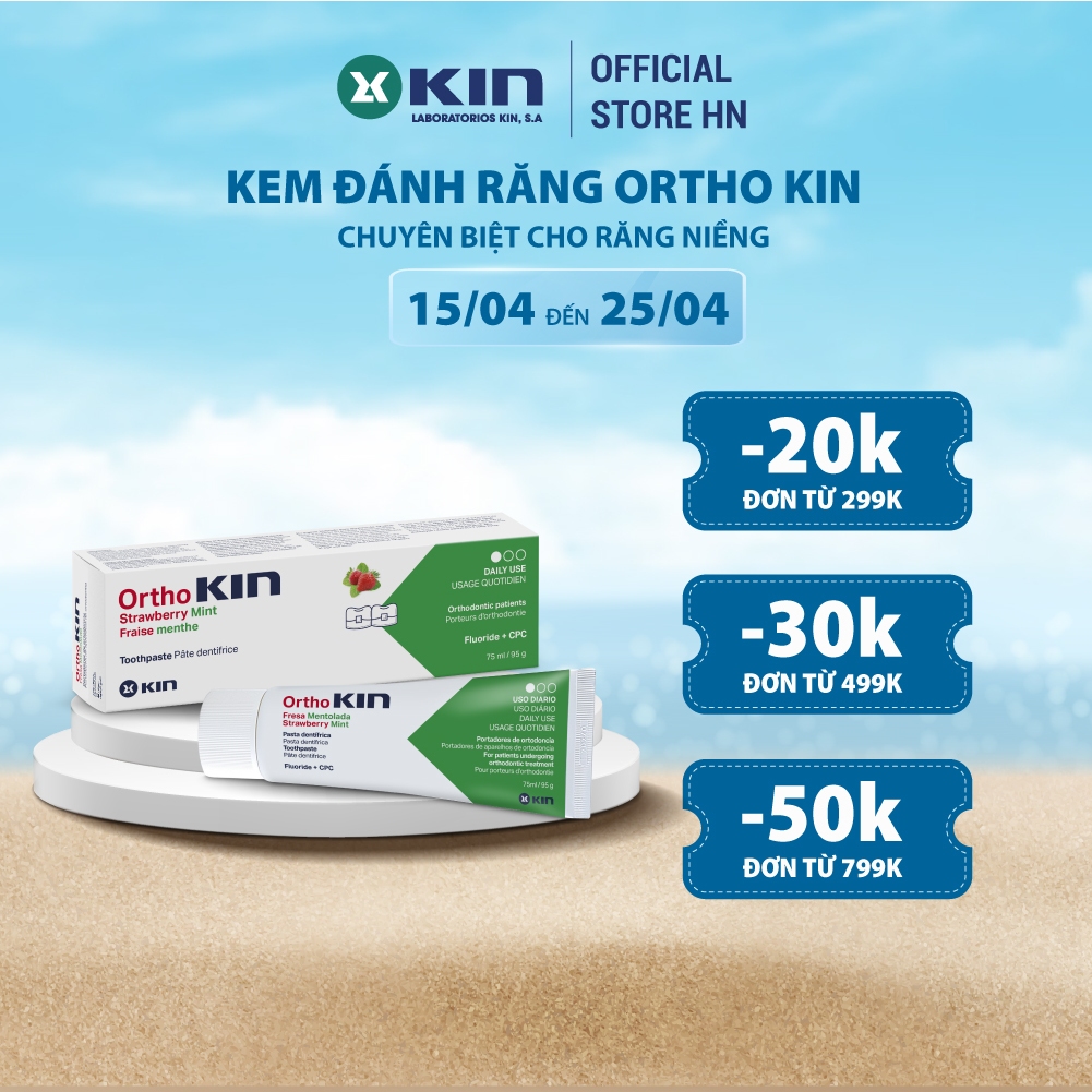 Kem Đánh Răng Ortho Kin Cho Răng Niềng, Chỉnh Nha Chăm Sóc Chuyên Biệt 75ml