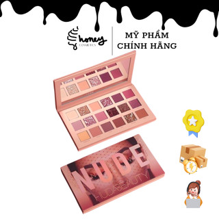|sale chính hãng| bảng phấn mắt 18 ô huda beauty new nude