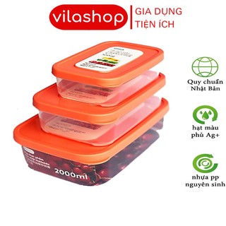 Hộp Thực Phẩm, 6 Size Hộp Nhựa Chữ Nhật Cao Cấp Không Mùi Nhựa, Sử Dụng An Toàn Trong Lò Vi Sóng