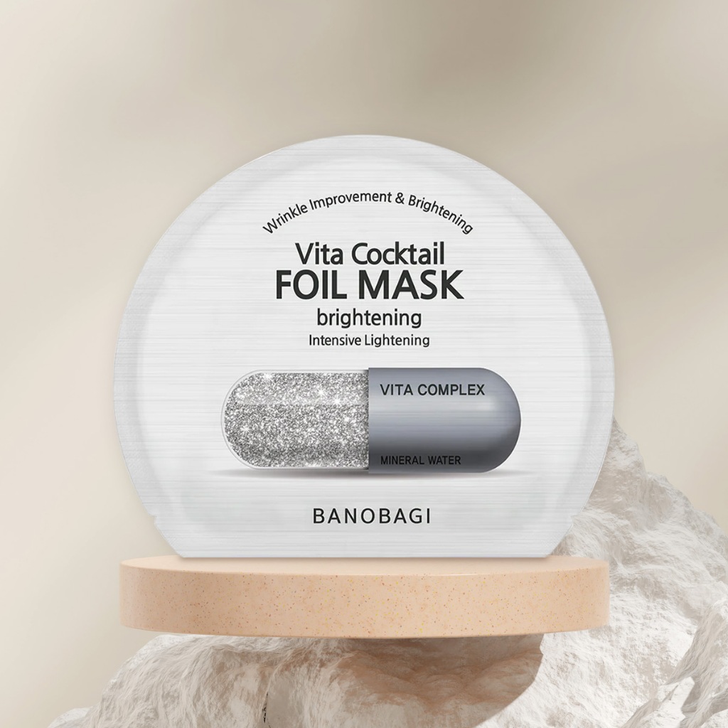 Mặt Nạ Thiếc BANOBAGI Gấp Đôi Dưỡng Chất Vita Cocktail Brightening Foil Mask Giúp Dưỡng Trắng Da 30ml