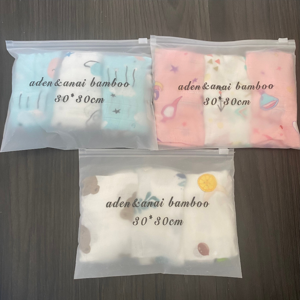 Set 3 khăn sữa sợi tre aden cho bé 30x30cm