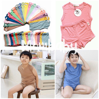 [Minkymom 2024] (7-30kg) Bộ Sát Nách Thun Tăm Mềm Co Dãn Cho Bé Trai Bé Gái Mặc Mùa Hè