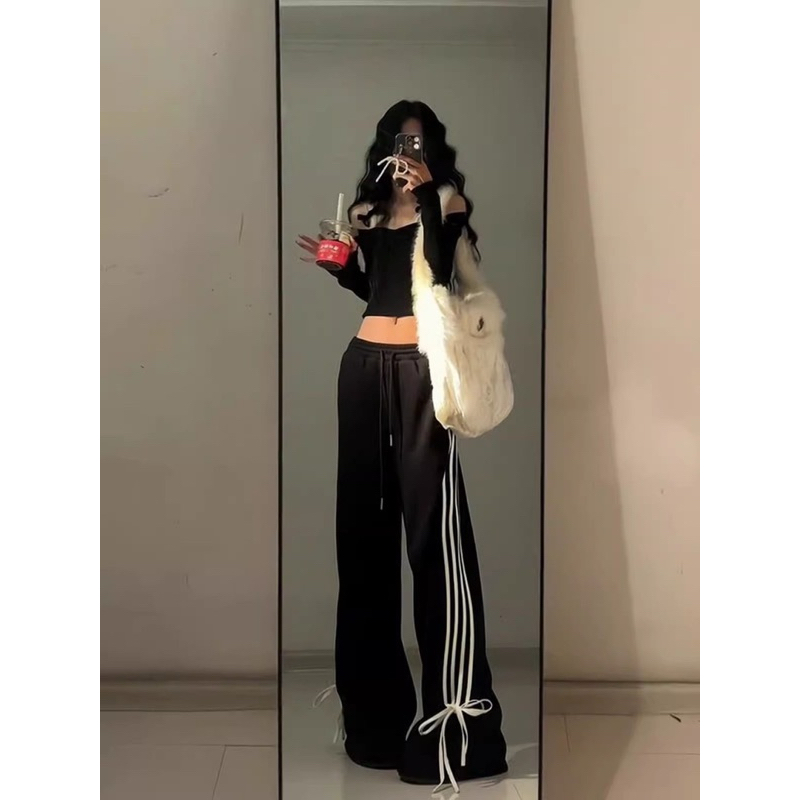 Quần 3 SỌC NƠ thể thao nam nữ ống rộng unisex, quần suông nữ form rộng thụng GENZ | BigBuy360 - bigbuy360.vn