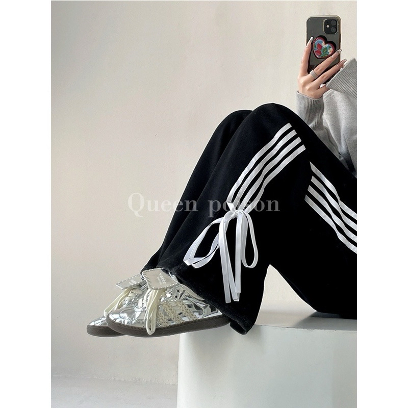 Quần 3 SỌC NƠ thể thao nam nữ ống rộng unisex, quần suông nữ form rộng thụng GENZ | BigBuy360 - bigbuy360.vn