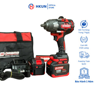 Máy siết bulong pin DRAMA D5600, Lực siết 1880Nm, Động cơ Không chổi than Siêu mạnh mẽ bền bỉ, Chân pin phổ thông 4cm