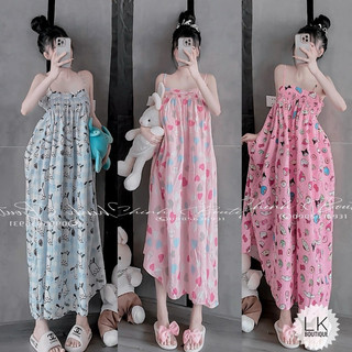 Đầm xuông nữ chun ngực phom rộng dài mặc đi chơi thoải mái siu xinh