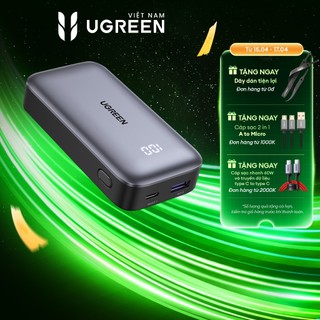 Pin sạc dự phòng 10000mAh UGREEN | Sạc nhanh 2 chiều | Sạc nhanh thông minh Power X | pin ATL | Bảo hành 18 tháng