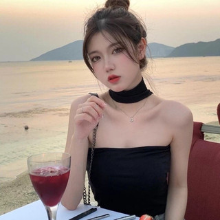 Áo ống đính kèm choker cổ xinh ll@@