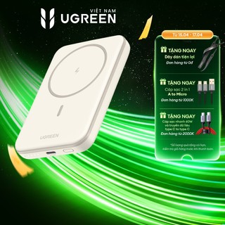 Sạc dự phòng không dây Ugreen 5000mAh/10000mAh | Sạc đồng thời 2 thiết bị | Pin Li-on | Bảo hành 18 tháng | 25207 25208