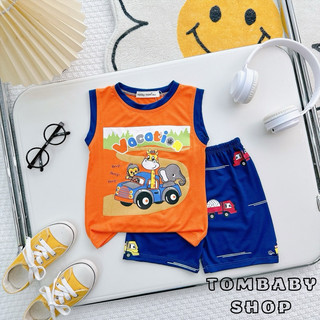BL010 (8-26kg) BỘ BA LỖ THUN LẠNH MINKYMOM CHO BÉ