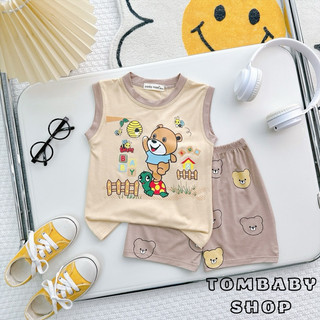BL010 (8-26kg) BỘ BA LỖ THUN LẠNH MINKYMOM CHO BÉ