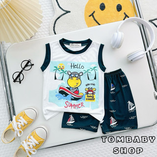 BL010 (8-26kg) BỘ BA LỖ THUN LẠNH MINKYMOM CHO BÉ
