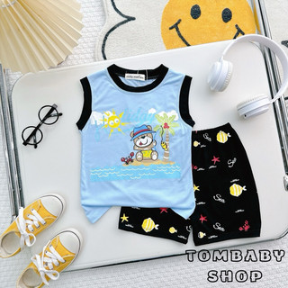 BL010 (8-26kg) BỘ BA LỖ THUN LẠNH MINKYMOM CHO BÉ
