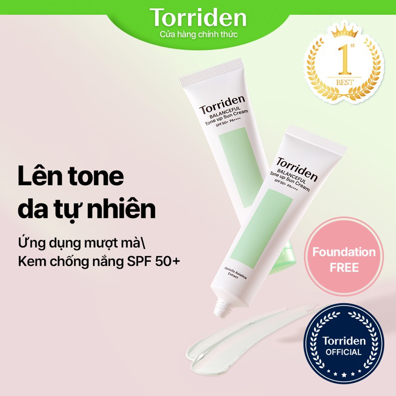 [SHOPEEVIDEO] Kem Chống Nắng Nâng Tone Torriden Balanceful Tone up Sun Cream SPF50+ PA++++