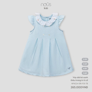 Nous Kids Váy cho bé gái 2-6 tuổi màu xanh cổ bèo