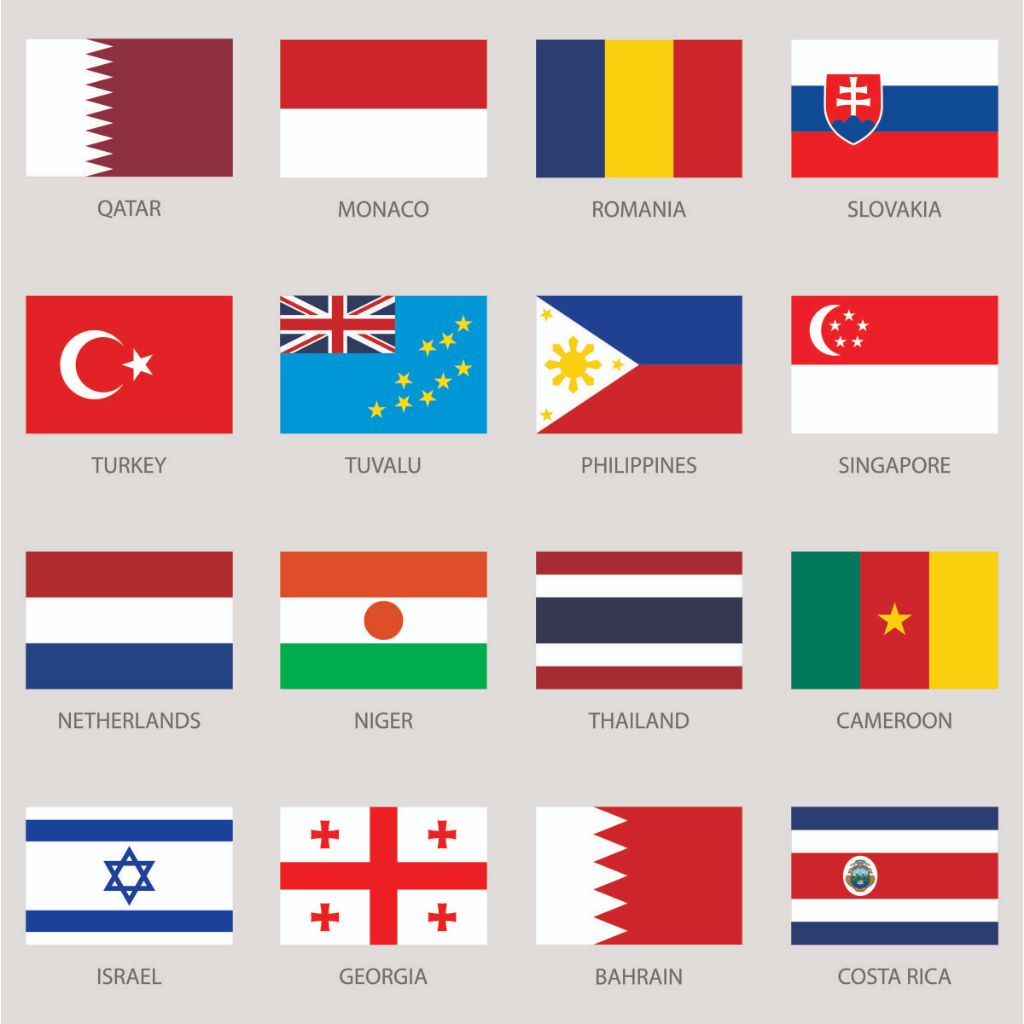 Hình ủi nhiệt Lá cờ các nước FLAG3 [Sticker ủi nhiệt quần áo]