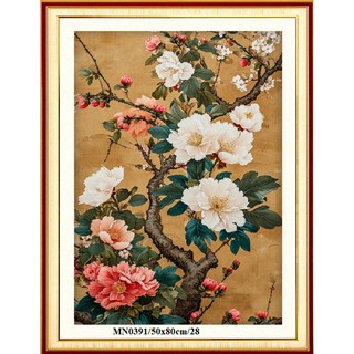 - tranh thêu chữ thập phong cảnh mn0391 (50x80) cm - bộ nguyên liệu chưa thêu