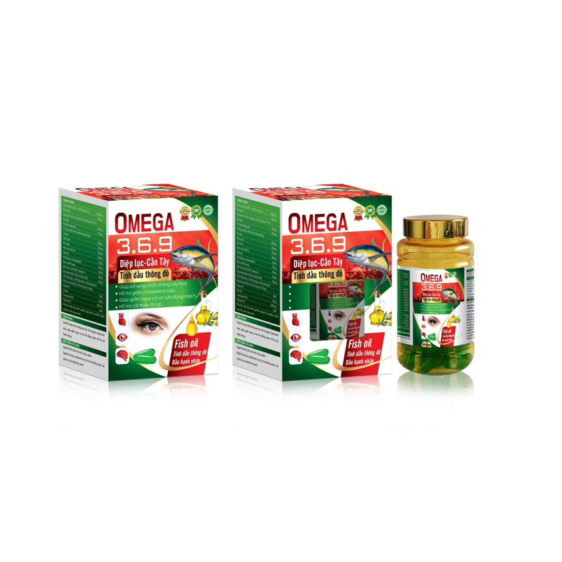 Dầu cá Omega 369 Diệp lục cần tây ( lọ 100viên )