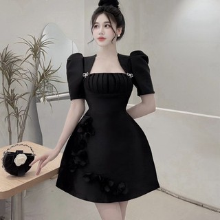 Váy tapta xếp ly eo ngực khâu hạt