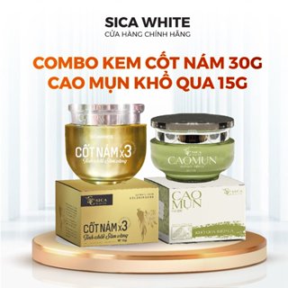 Combo Kem Sica White Kem Cốt Nám X3 25G Và Cao Mụn Khổ Qua Diếp Cá 10G - SICA WHITE