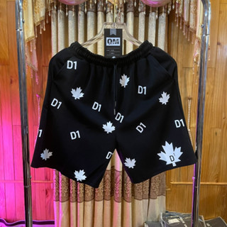 Quần đùi Nam Quần short nam Nữ D1 in Hình Lá Chất Vải Cotton co dãn Cực hottrend