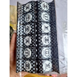 Lốc 12 chiếc kẹp cua 5 răng in chữ
