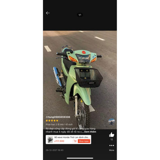Combo Rổ + Pat wave Honda Thailand 3 lỗ ( Rs , wave @ 2006-2016 )