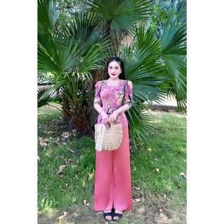 BỘ BÀ BA CỔ VUÔNG LỤA MANGO CỰC DỄ THƯƠNG (CÓ SZ THEO KÍCH CỠ)