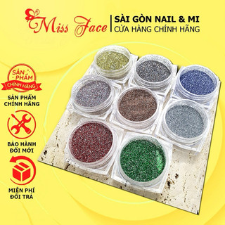 Set nhũ rắc thuỷ tinh - Set nhũ flash 8 màu rắc móng siêu nhuyễn - Set nhũ rắc design