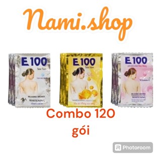 10 Dây sữa tắm E100 (120 gói ) đủ màu trắng da hương thơm quyến rũ date mới