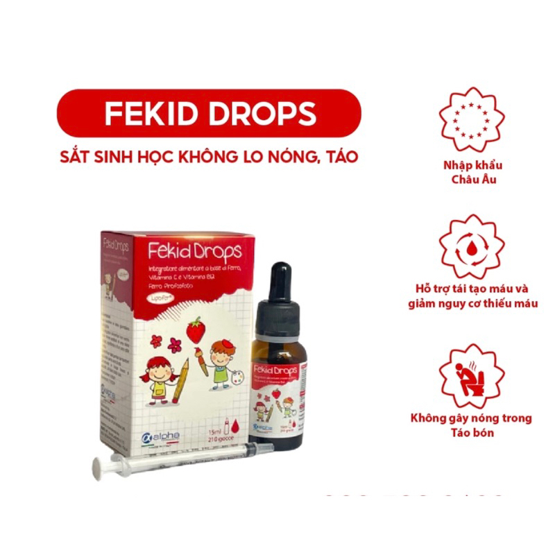 [Mẫu mới 2025 mầu sữa đục]Siro Sắt Hữu Cơ Fekid Dành Cho Bé Nhập Khẩu Châu Âu Không Lo Nóng,k Táo 30