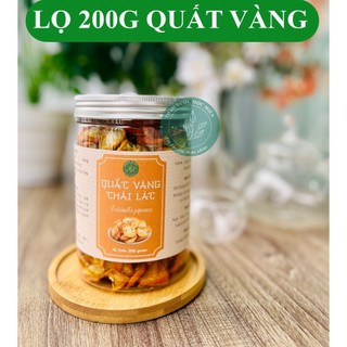 Lọ 200 gram Quất vàng, Kim quất thái lát sấy khô Vàng đẹp thơm ngon