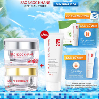COMBO Dưỡng Da Ngày và Đêm Sắc Ngọc Khang gồm (Kem dưỡng da ban đêm 30g+ Kem dưỡng da ban ngày 30g)