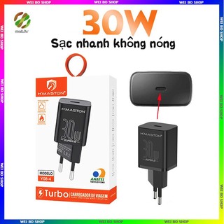 Củ Sạc Nhanh 30W PD/QC 3.0 Cho iP loạt Hàng chính hãng Không nóng máy Thích hợp cho cáp dữ liệu nguồn Type-C