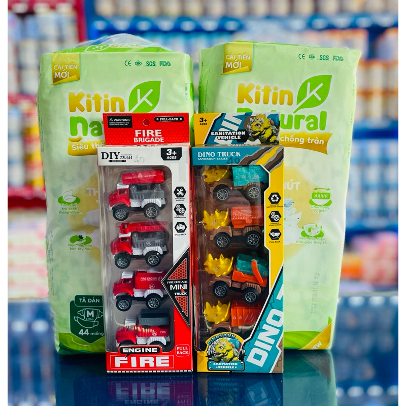 [Combo 2 Bịch + Tặng Bộ Xe Hoặc Gấu Bông ] Tã Dán/Quần Kitin Natural Siêu Thấm Chống Tràn