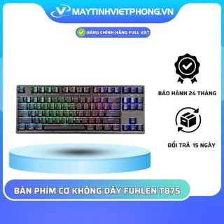 BÀN PHÍM CƠ KHÔNG DÂY FUHLEN T87S PRO BLACK BLUE SWITCH 