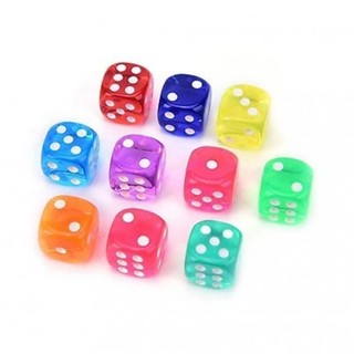 Bộ 10 viên xúc xắc nhiều màu xắc
