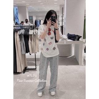 Áo phông cn đính nổi form rộng l1